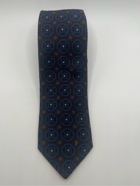 ✨029: Gierre Milano Made In Italy Silk Medallion Tie